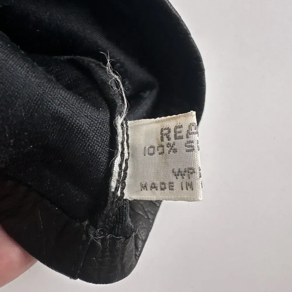 Fownes Leather Gloves Lot 2 Vintage Black Real Kid Leather Silk Lining Women 7